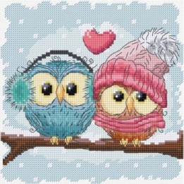Luca-S Kit de broderie Deux chouettes mignonnes
