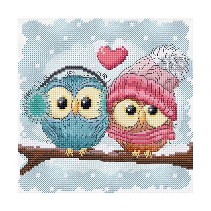 Luca-S Embroidery kit Two Cute Owls