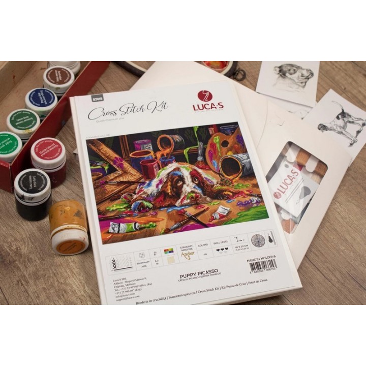 Luca-S Embroidery kit Puppy Picasso