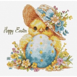 Luca-S Embroidery kit The Happy Chicken