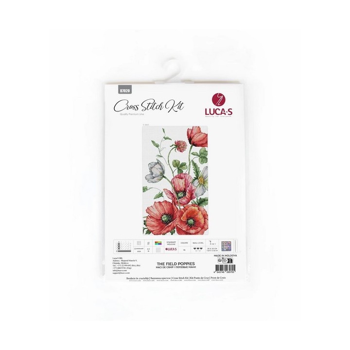 Luca-S Kit de broderie Les coquelicots des champs