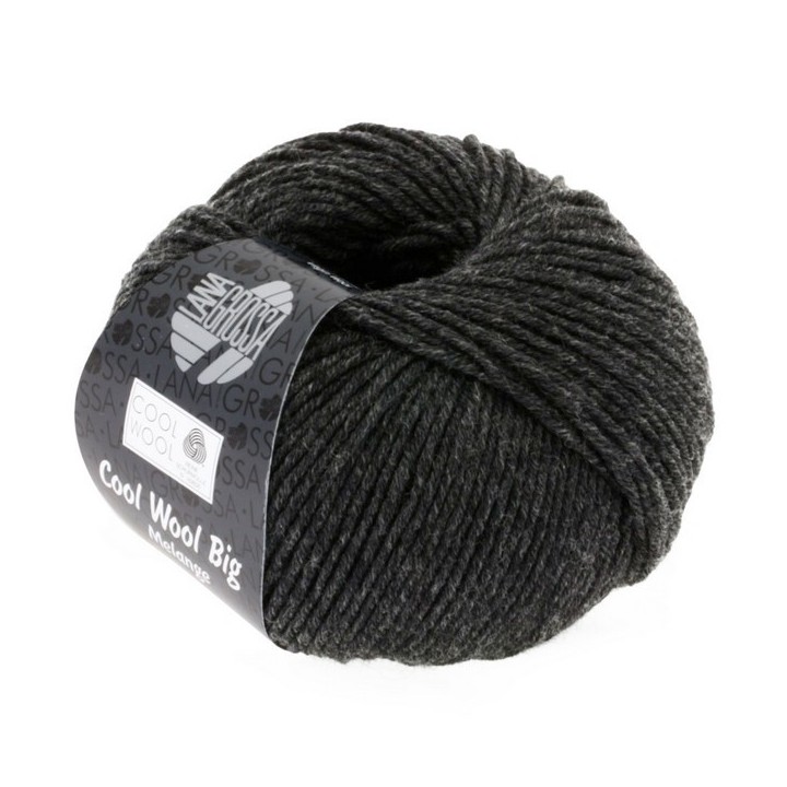 Lana Grossa Cool Wool Big Mélange Antraciet 0618