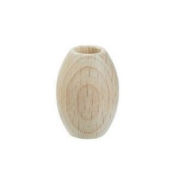 Perles de macramé en bois ovale 20 x 30 mm