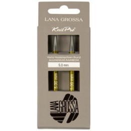 Lana Grossa Vario Rainbow kort rondbreinaald punten 5 mm