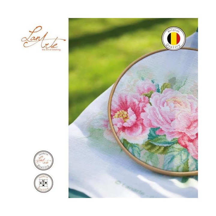 Kit de broderie Pivoines