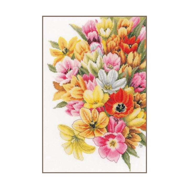 Borduurpakket Bedek me met tulpen