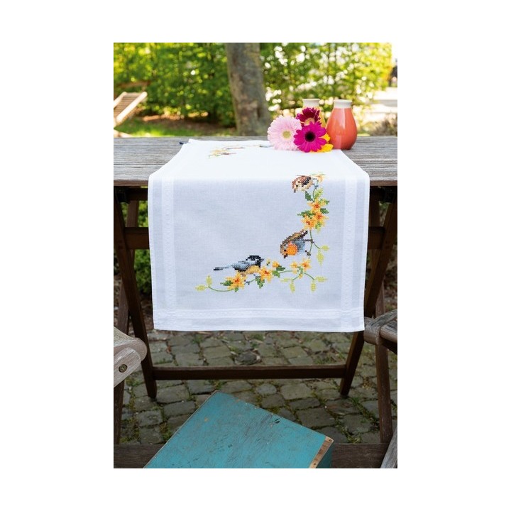 Bedruckter Läuferpackung Heimische Singvoegel