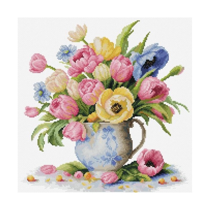 Luca-S Stickset Tulpenstrauß