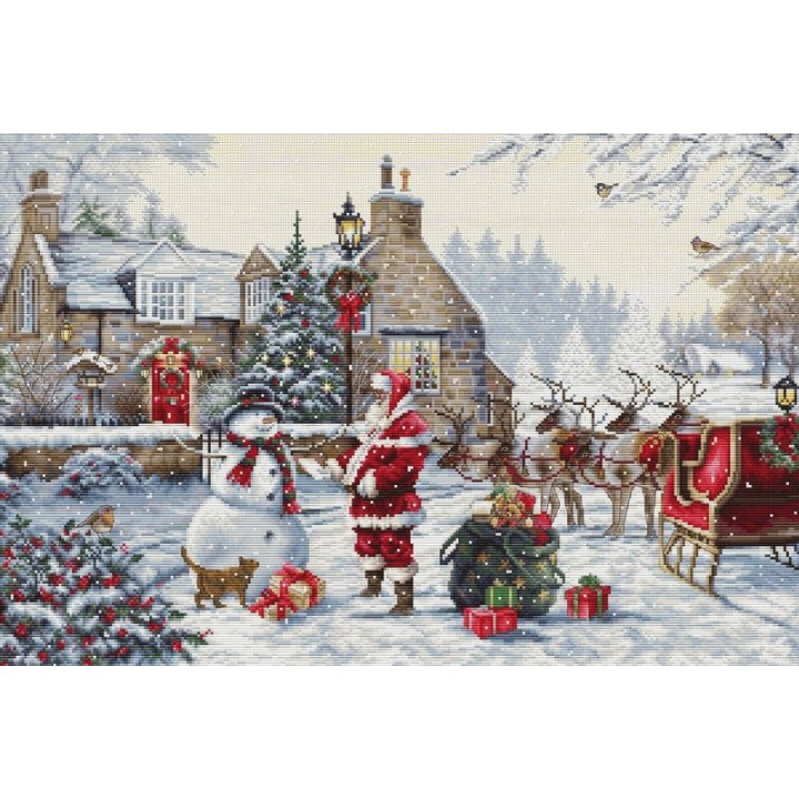 Luca-S Embroidery kit Santa's Cottage
