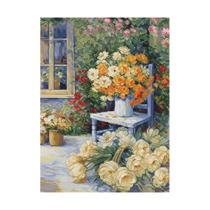 Luca-S Embroidery kit Garden Corner