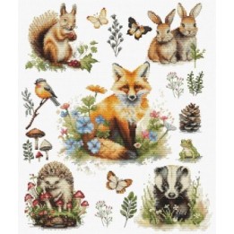 Luca-S Kit de broderie Animaux de la forêt