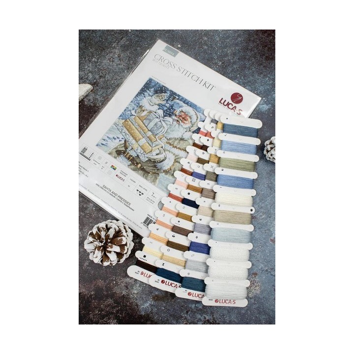 Luca-S Kit de broderie Père Noël et cadeaux