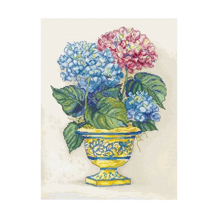 Kit de broderie Fleurs d'hortensia