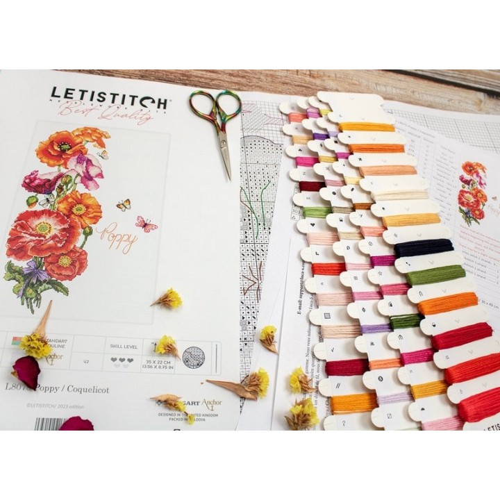 Embroidery kit Poppy