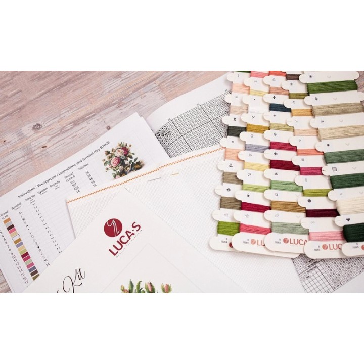 Luca-S Kit de broderie Vase avec des roses