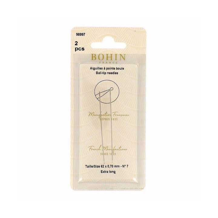 Aiguilles à pointe boule Bohin 62 X 0.70 mm