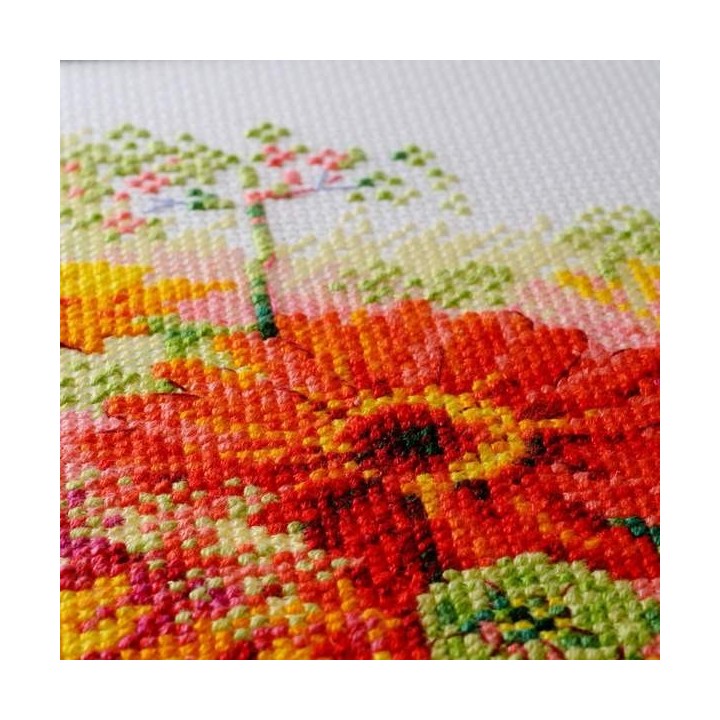 Riolis Stickset Aquarell Gerbera