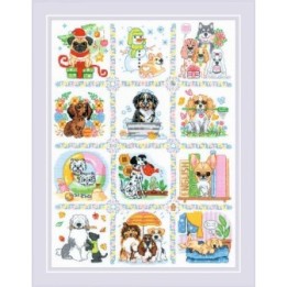 Riolis Borduurpakket Honden Kalender
