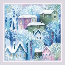 Cross stitch cushion kit Town