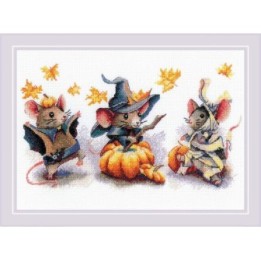 Riolis Kit de broderie Trio de souris effrayantes