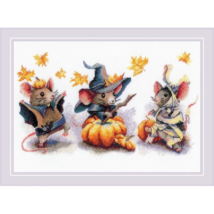 Riolis Embroidery kit Spooky Mouse Trio