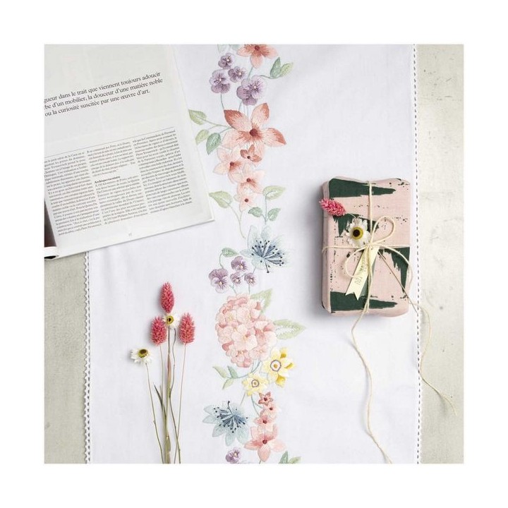 Kit chemin de table Couronne d'Hortensias