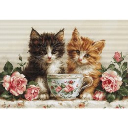 Luca-S Embroidery kit Two Kitens
