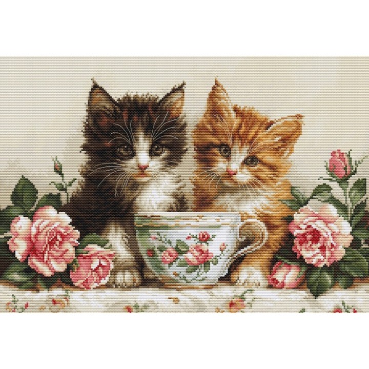 Luca-S Embroidery kit Two Kitens