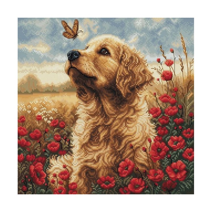 Luca-S Embroidery kit Meeting in the Flowering Field