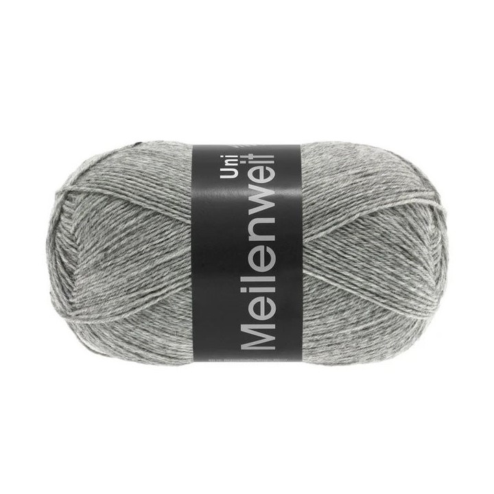 Lana Grossa Meilenweit Uni 100 Grijs 1103