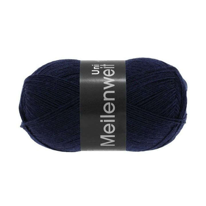 Lana Grossa Meilenweit Uni 100 Night blue 1141