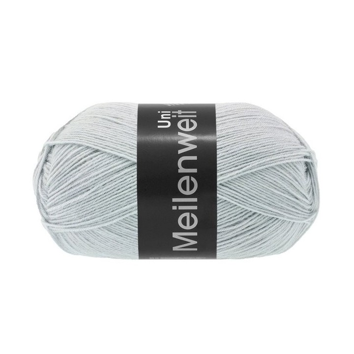 Lana Grossa Meilenweit Uni 100 gris argent 1383