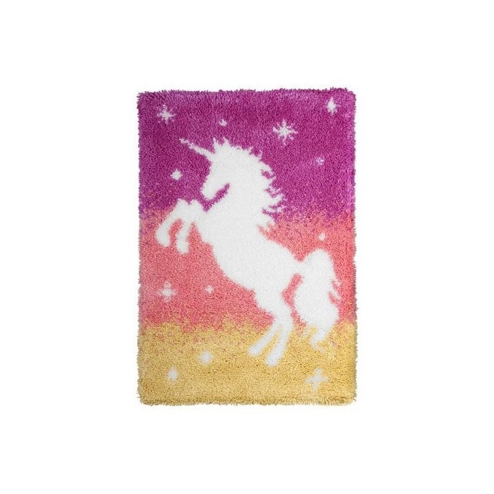 Kit tapis au point noué Licorne 4075