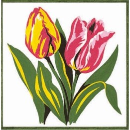 Kit canevas  Tulipes