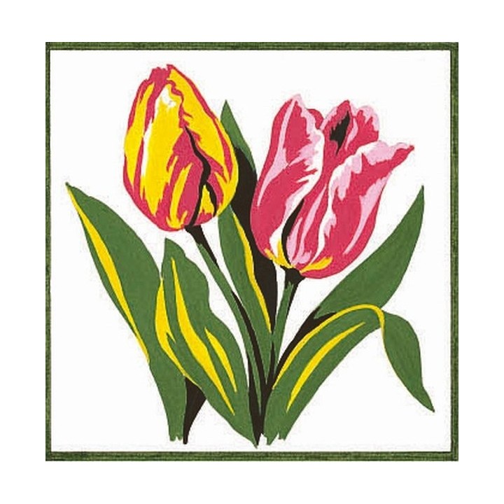 Kit canevas  Tulipes