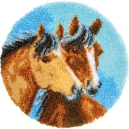 Knooptapijt 2 paarden 183297