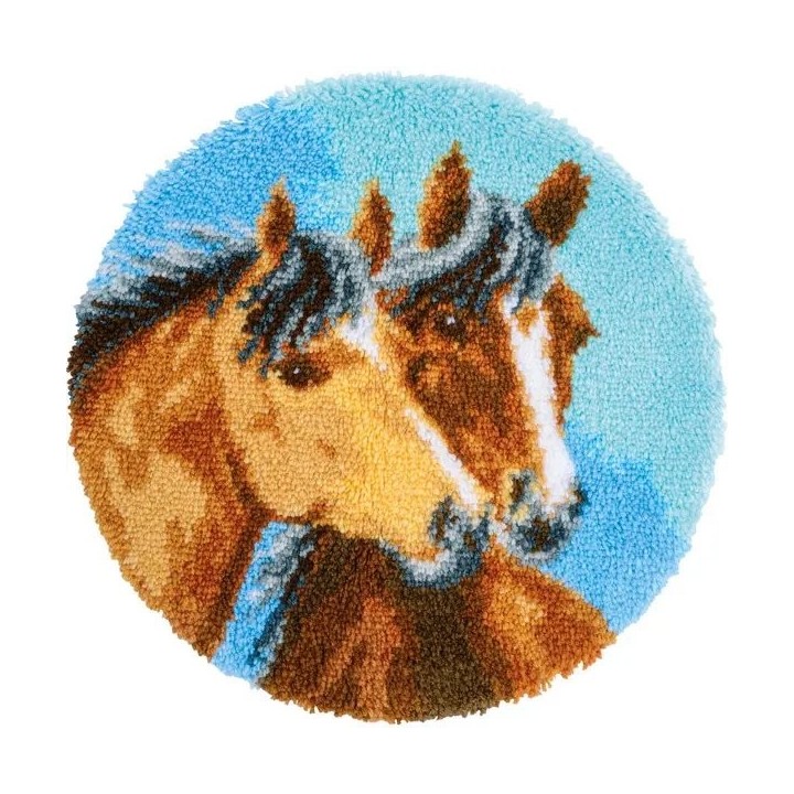 Knooptapijt 2 paarden 183297