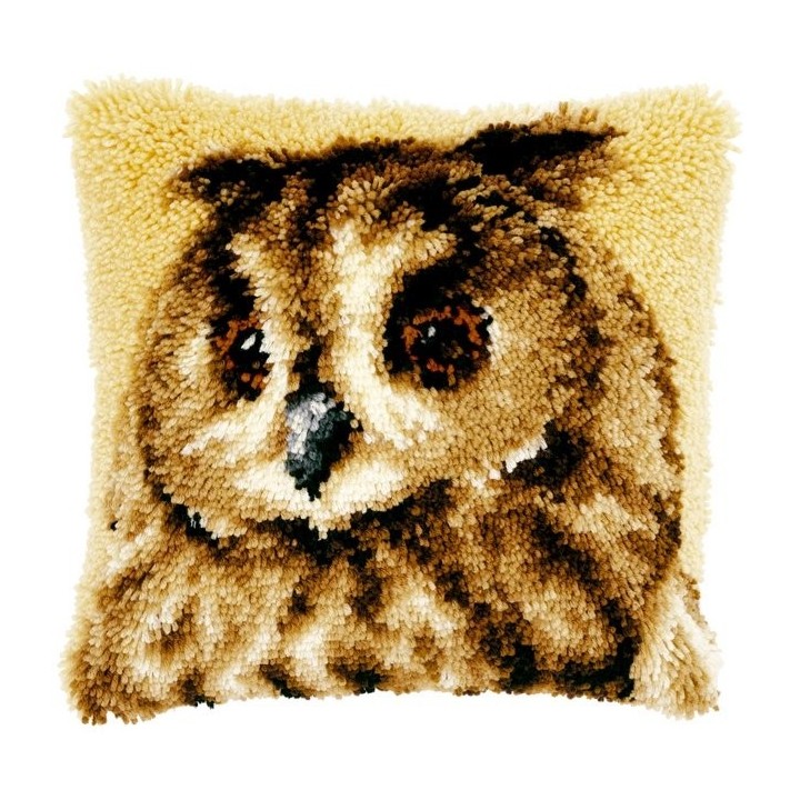 Kit coussin au point noué Hibou brun 21650