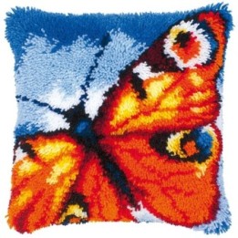 Knüpfkissenpackung Orange Schmetterling 14174