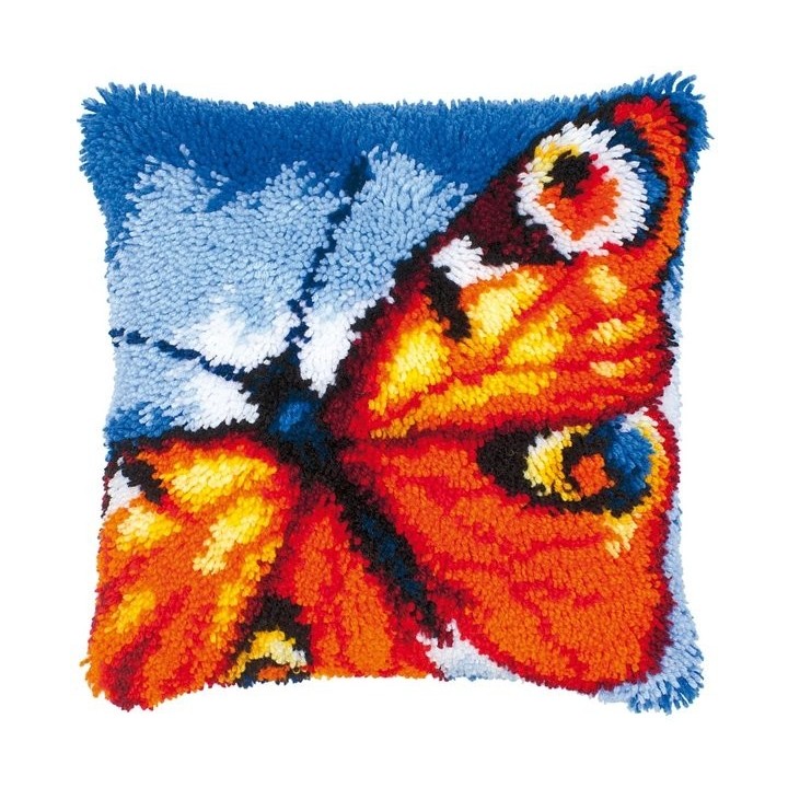 Knüpfkissenpackung Orange Schmetterling 14174