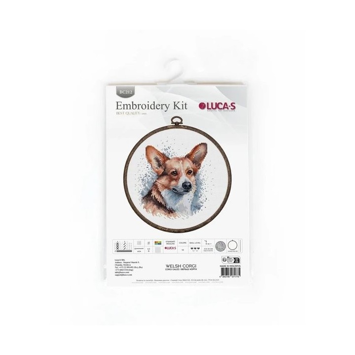 Luca-S Embroidery kit Welsh Corgi