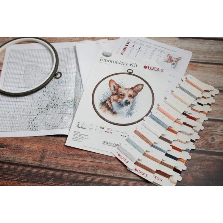 Luca-S Embroidery kit Welsh Corgi