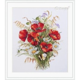 Merejka Kit de broderie Coquelicots et avoine