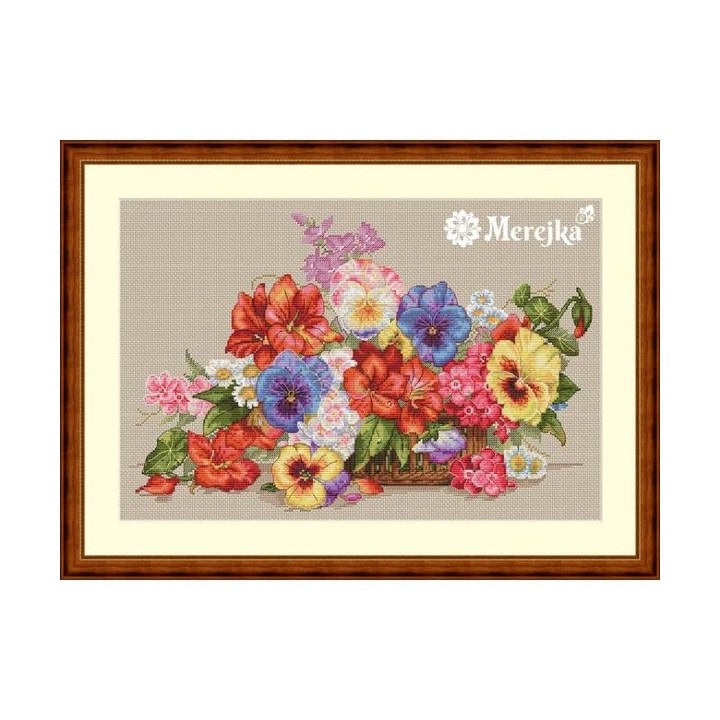 Merejka Kit de broderie Fleurs du jardin
