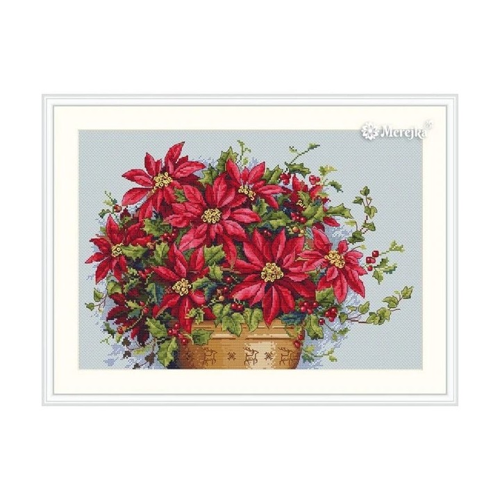 Merejka Borduurpakket Poinsettia 
