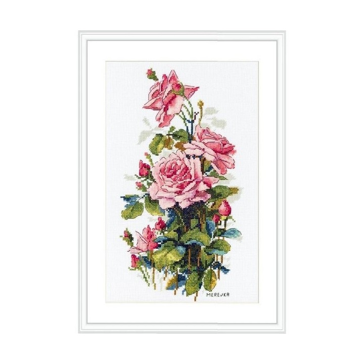 Merejka Kit de broderie Roses roses