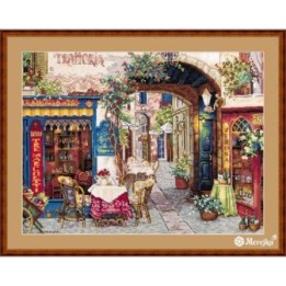 Merejka Stickset über die Café in Verona 