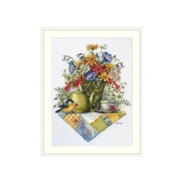 Merejka Kit de broderie Fleurs sauvages Thé