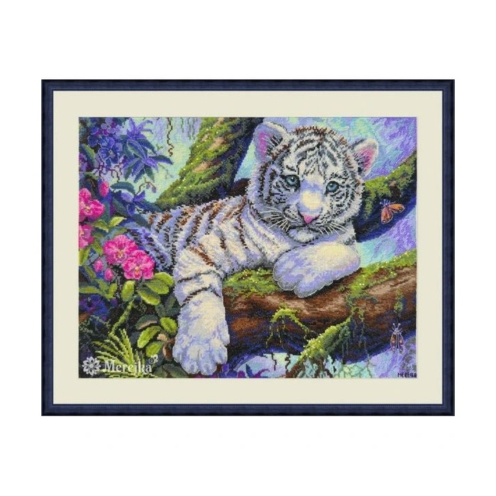 Merejka Kit de broderie « Tigre blanc »