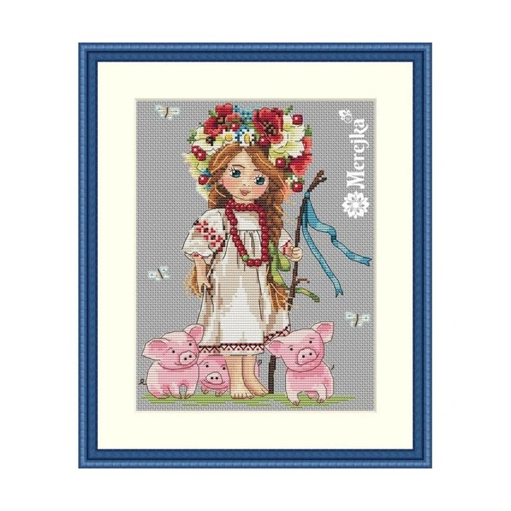 Merejka Embroidery kit Shepherd Girl